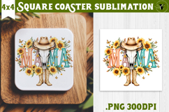 Square Coaster | Mothers Day | Cowhide Mama Product Image 1