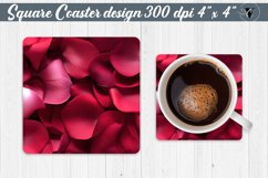 Valentines day Square Coasters | Rose petals Product Image 1