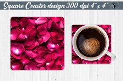 Valentines day Square Coasters | Rose petals Product Image 1