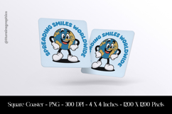 Smiles World Wild Square Coaster Sublimation Product Image 1