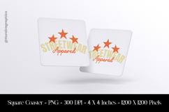 Streetwear Appared Square Coaster Sublimation Product Image 1