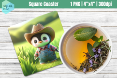 Square Coasters Sublimation | Farm animal Product Image 1