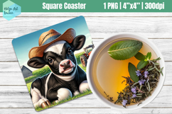 Square Coasters Sublimation | Farm animal Product Image 1