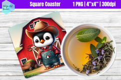 Square Coasters Sublimation | Farm animal Product Image 1