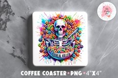 Halloween Square Coaster, Coffee Square Coaster Sublimation Png,  Square Coaster Png