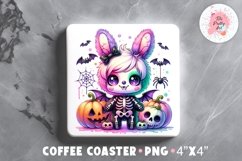 Halloween Square Coaster, Coffee Square Coaster Sublimation Png,  Square Coaster Png