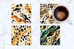 Leopard Print Square Coasters | Square Coaster Sublimation Product Image 1