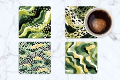 Crocodile Print Square Coasters | Square Coaster Sublimation Product Image 1