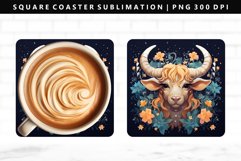 Taurus Square Coaster Design | Square Coaster PNG Product Image 1