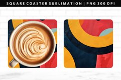 Retro Pop Art Square Coaster Design | Square Coaster PNG Product Image 1