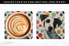 Funny Dog Square Coaster Design | Square Coaster PNG Product Image 1