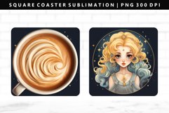 Virgo Square Coaster Design | Square Coaster PNG Product Image 1