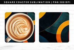 Retro Pop Art Square Coaster Design | Square Coaster PNG Product Image 1