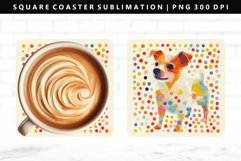 Funny Dog Square Coaster Design | Square Coaster PNG Product Image 1