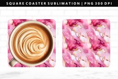 Alcohol Ink Square Coaster Design | Square Coaster PNG Product Image 1