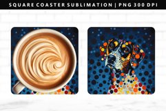 Funny Dog Square Coaster Design | Square Coaster PNG Product Image 1