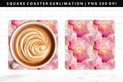 Alcohol Ink Square Coaster Design | Square Coaster PNG Product Image 1