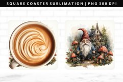 Gnome Square Coaster Design | Square Coaster PNG Product Image 1