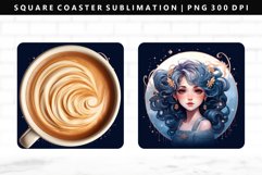 Virgo Square Coaster Design | Square Coaster PNG Product Image 1