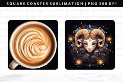 Aries Square Coaster Design | Square Coaster PNG Product Image 1