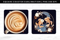 Zodiac Sign Square Coaster Design | Square Coaster PNG Product Image 1