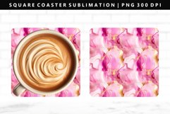 Alcohol Ink Square Coaster Design | Square Coaster PNG Product Image 1