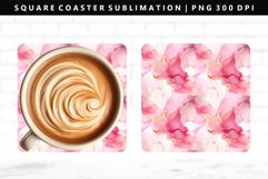 Alcohol Ink Square Coaster Design | Square Coaster PNG Product Image 1