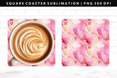 Alcohol Ink Square Coaster Design | Square Coaster PNG Product Image 1