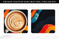 Retro Pop Art Square Coaster Design | Square Coaster PNG Product Image 1