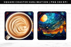 Celestial Square Coaster Design | Square Coaster PNG Product Image 1