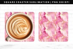 Alcohol Ink Square Coaster Design | Square Coaster PNG Product Image 1