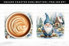 Gnome Square Coaster Design | Square Coaster PNG Product Image 1