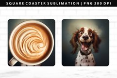 Funny Dog Square Coaster Design | Square Coaster PNG Product Image 1