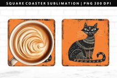 Funny Cat Square Coaster Design | Square Coaster PNG Product Image 1