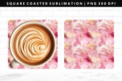 Alcohol Ink Square Coaster Design | Square Coaster PNG Product Image 1