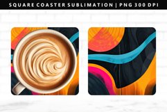 Retro Pop Art Square Coaster Design | Square Coaster PNG Product Image 1