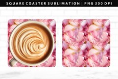 Alcohol Ink Square Coaster Design | Square Coaster PNG Product Image 1