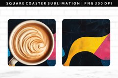 Retro Pop Art Square Coaster Design | Square Coaster PNG Product Image 1
