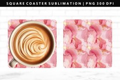 Alcohol Ink Square Coaster Design | Square Coaster PNG Product Image 1