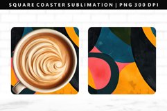 Retro Pop Art Square Coaster Design | Square Coaster PNG Product Image 1