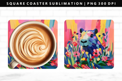 Capybara Square Coaster Design | Square Coaster PNG Product Image 1
