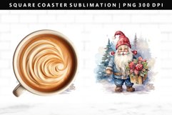 Gnome Square Coaster Design | Square Coaster PNG Product Image 1