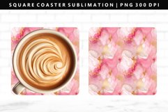 Alcohol Ink Square Coaster Design | Square Coaster PNG Product Image 1
