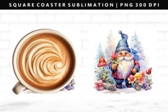 Gnome Square Coaster Design | Square Coaster PNG Product Image 1