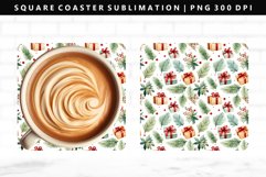 Christmas Square Coaster Design | Square Coaster PNG Product Image 1