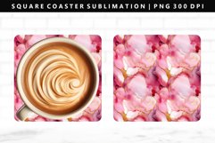 Alcohol Ink Square Coaster Design | Square Coaster PNG Product Image 1