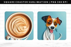 Funny Dog Square Coaster Design | Square Coaster PNG Product Image 1