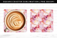 Alcohol Ink Square Coaster Design | Square Coaster PNG Product Image 1