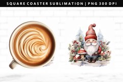 Gnome Square Coaster Design | Square Coaster PNG Product Image 1