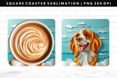 Funny Dog Square Coaster Design | Square Coaster PNG Product Image 1